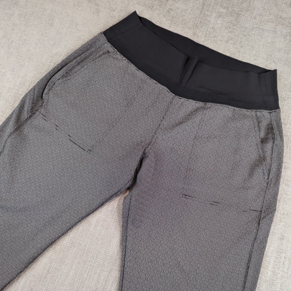 Athleta Jogger Womens M Petite Black White Venice Textured Athletic Pants